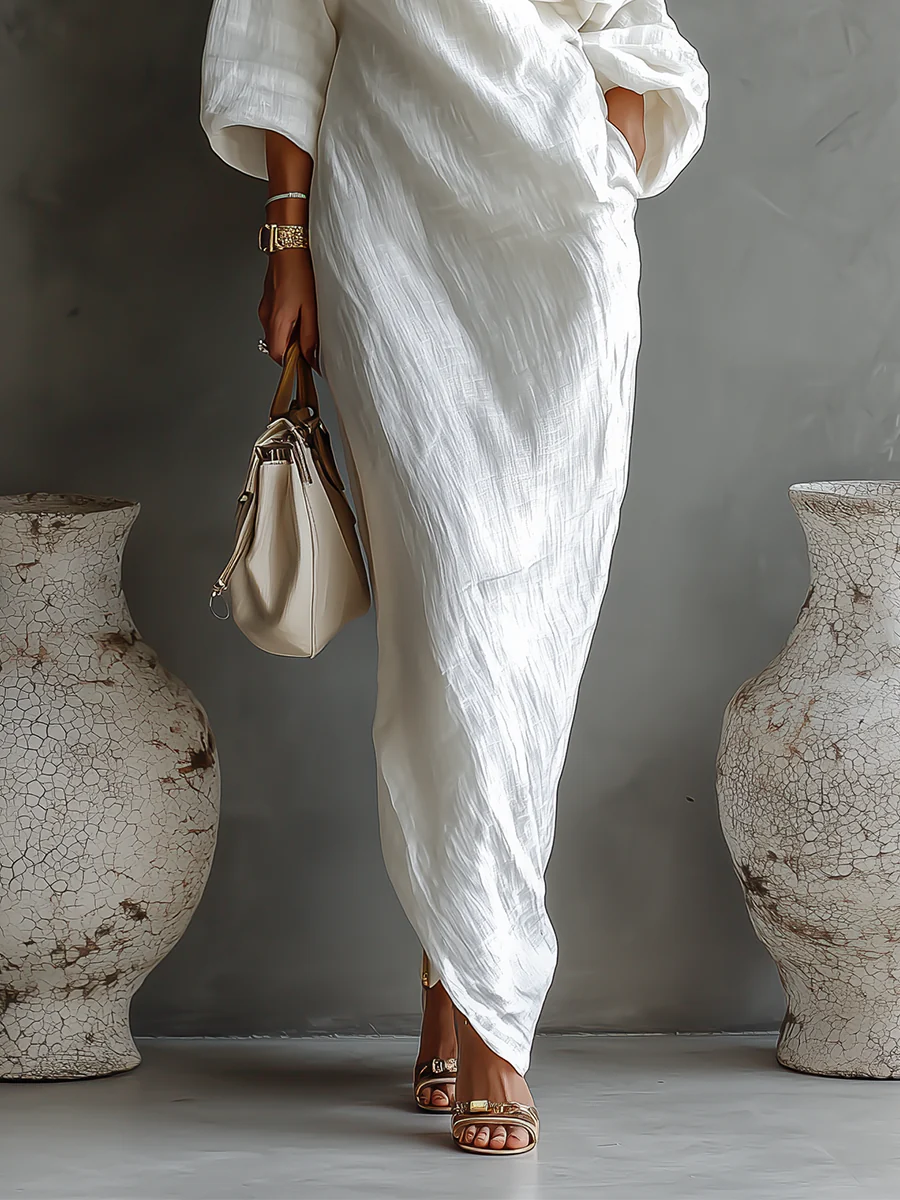 Beatrice | Vestido Maxi de Un Hombro de Encanto Refinado