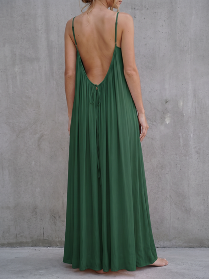 Clara | Vestido espalda al descubierto tirantes ajustables