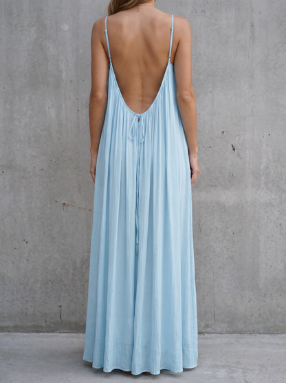 Clara | Vestido espalda al descubierto tirantes ajustables