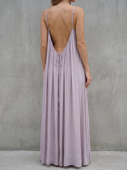 Clara | Vestido espalda al descubierto tirantes ajustables