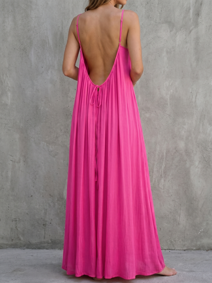 Clara | Vestido espalda al descubierto tirantes ajustables