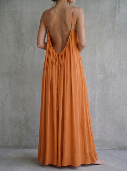 Clara | Vestido espalda al descubierto tirantes ajustables