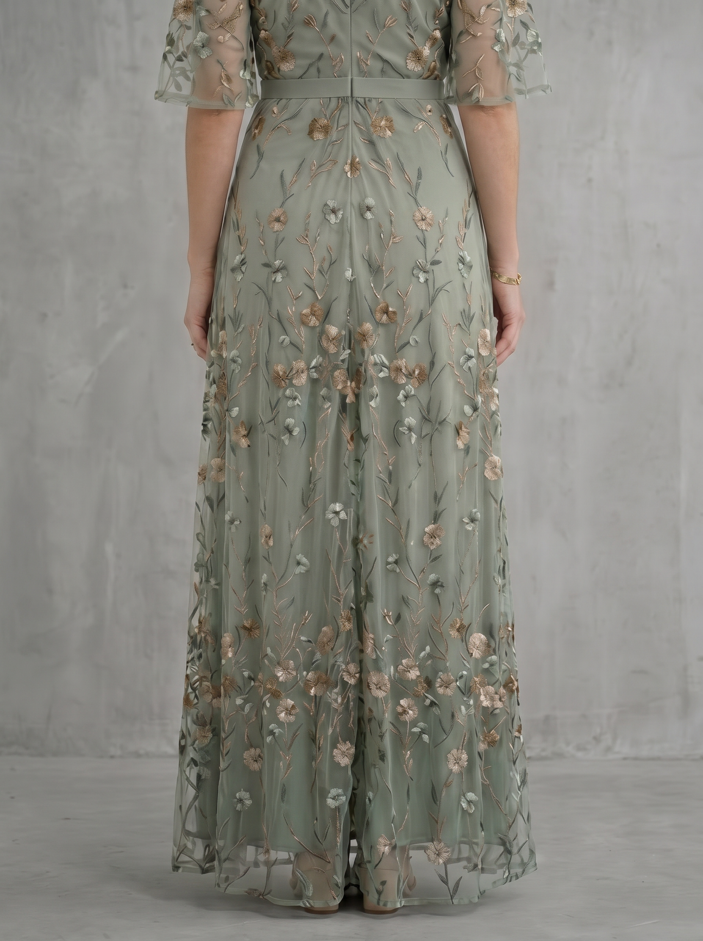 LIDIA | Elegante vestido largo con estampado floral